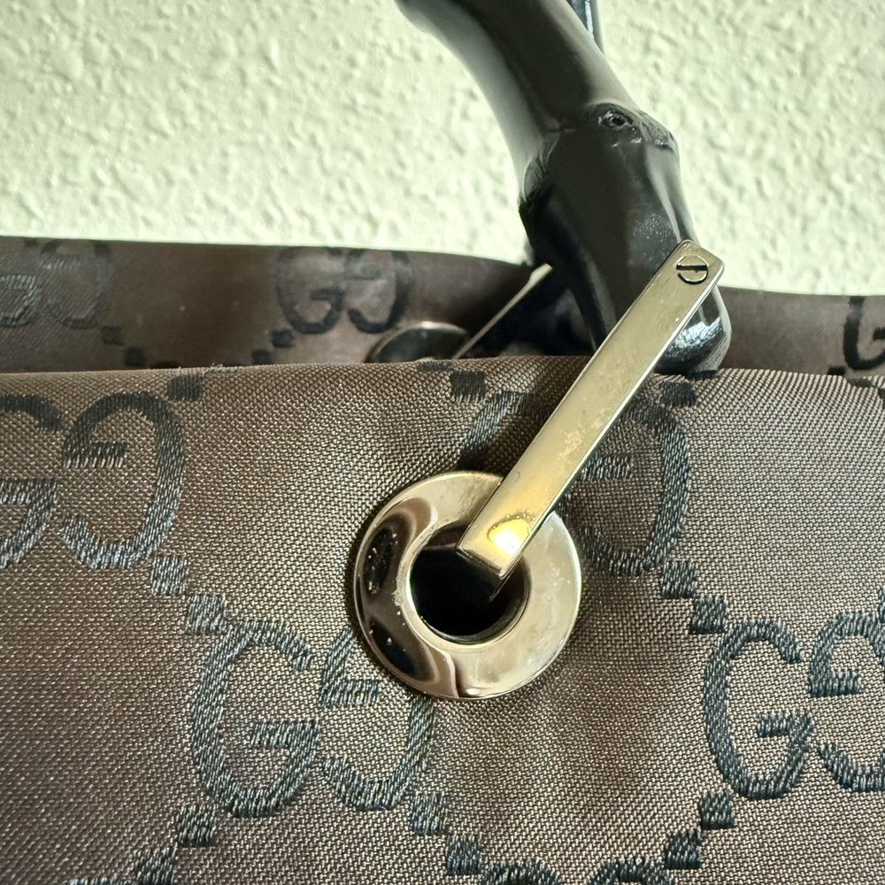 gucci bamboo shopper tote. - Picture 8 of 15